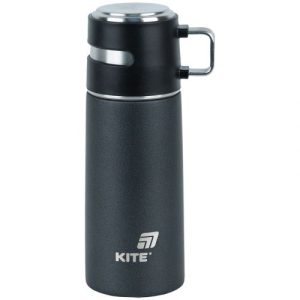 Термос, 350 мл, чорний з ручкою