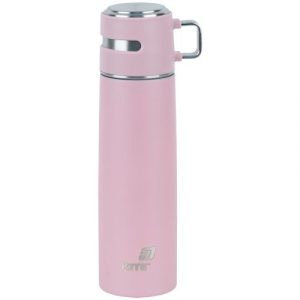 Термос 500 мл, рожевий з ручкою