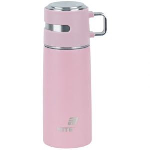 Термос, 350 мл, рожевий з ручкою