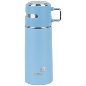Термос, 350 мл, блакитний з ручкою