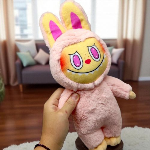 Іграшка мʼяка "Лабубу" 33 см (СІРА)