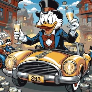 Картина за номерами "Скрудж в авто" 30х30 см