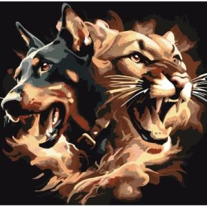 Картина за номерами "Тандем" 30х30 см