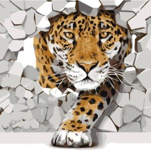 Картина за номерами "Леопард" 30х30 см