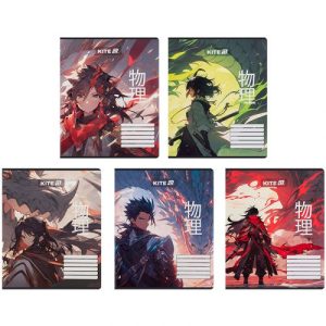 Зошит 18 арк., лін., софт-тач + УФ лак, Kite Anime