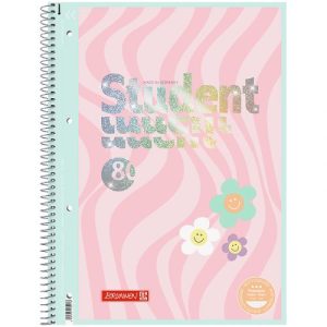 Коледж-блок А4 Premium, клітинка, 80 арк., Happy Hippie