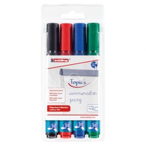 Маркер Flipchart e-380/04 набір 4 шт (блістер PVC)