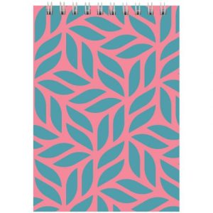 Блокнот на спiралi, А6, 48 арк.,кліт., рожевий