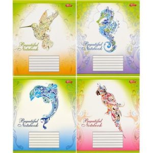 Зошит кольоровий 12 аркушів, лінія (20 штук в упаковці)