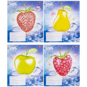 Зошит кольоровий 12 аркушів, клітинка (20 штук в упаковці)