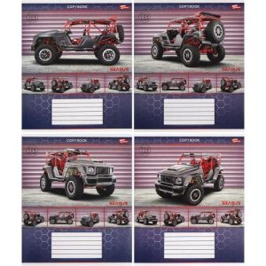 Зошит кольоровий 12 аркушів, клітинка (20 штук в упаковці)