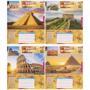 Зошит кольоровий 18 аркушів, клітинка (20 штук в упаковці)