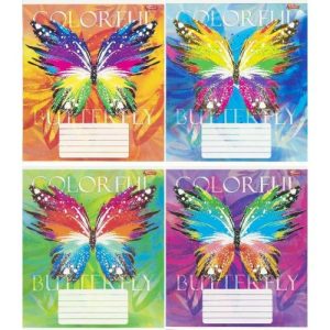 Зошит кольоровий 24 аркушів, клітинка (16 штук в упаковці)