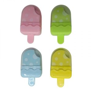 Гумка кольорова у футлярі "Морозиво" 16 шт. ціна за упаковку