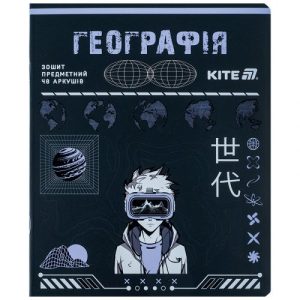 Зошит предметн. 48 арк., кл., софт тач+УФ, Cyber, географія