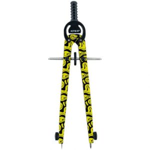 Циркуль металевий з принтом + грифель у футлярі, 165 мм