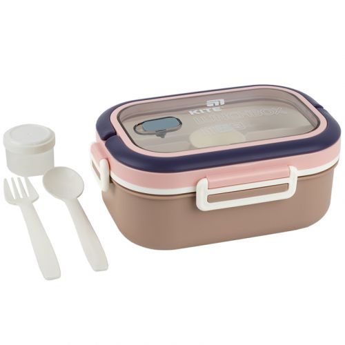 Ланчбокс з розділювачем 1100 мл, бежевий - Зображення 3