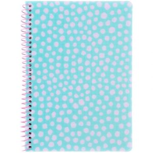 Блокнот на спіралі пласт. обкл., А5, 80 арк.,кл., блакитний