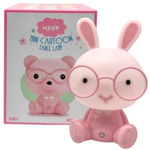 Нічник "Зайчик в окулярах" USB (РОЖЕВИЙ)