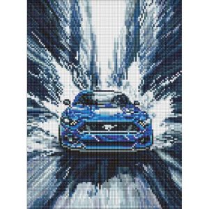 Набір з алмазною мозаїкою "Синій мустанг" 30х40см