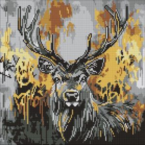 Набір з алмазною мозаїкою "Золотий олень" 40х40см