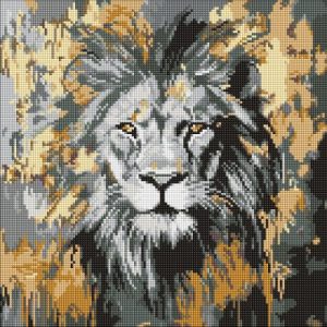 Набір з алмазною мозаїкою "Золотий Лев" 40х40см