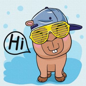 Картина за номерами "Привіт, Капібара" 30х30 см