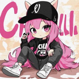 Картина за номерами "У стилі аніме" 40х40 см