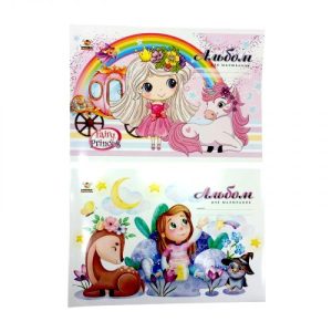 Альбом для малювання, 100г, на скобі, 202х292 мм,  8 аркуш. МІКС ВИДІВ