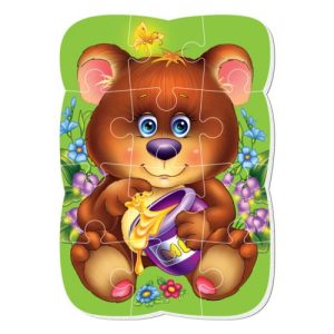 Мʼякі магнітні пазли "Ведмежа" (12 елем)