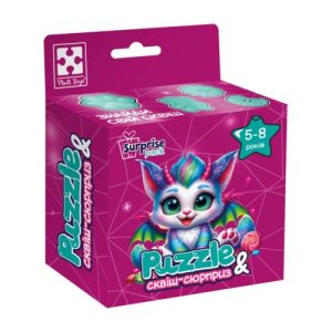 Гра розвиваюча пазли із сюрпризом "Кольоровий дракончик"