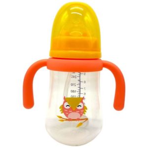 Дитяча пляшечка з грузиком 270 мл.(СОВЕНЯ РОЖЕВЕ)