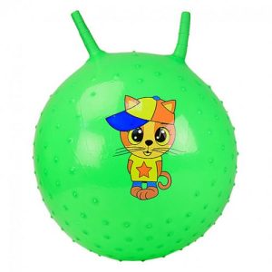 Мʼяч для фітнесу, ріжки з шипами, 45 см (Зелений) малюнок може відрізнятись