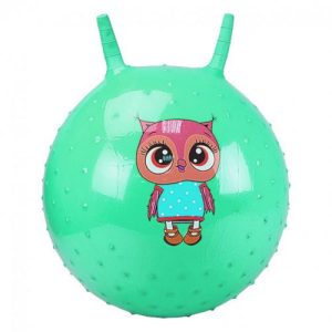 Мʼяч для фітнесу, ріжки з шипами, 45 см (Бірюзовий) малюнок може відрізнятись