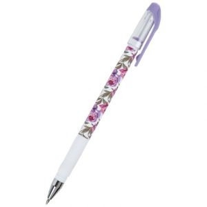 Ручка кулькова Floral White, синя