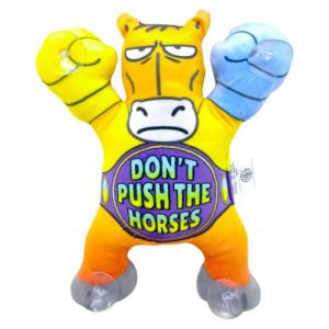 Іграшка м’яконабивна Кінь на липучках 22см(DON`T PUSH THE HORSES ЖОВТИЙ)