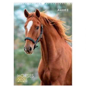 Календар настінний А3 2026 р., Horses
