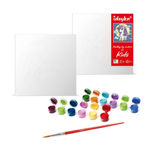 Набір для розпису по номерах "ПАНДА НА МАШИНІ" 25Х25