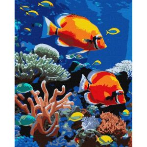 Набір для розпису по номерах "ЯСКРАВИЙ РИФ" 40Х50 СМ