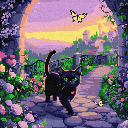 Набір для розпису по номерах "КАЗКОВИЙ КІТ" 40Х40 СМ