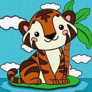 Набір для розпису по номерах "МИЛЕ ТИГРЕНЯ" 25Х25