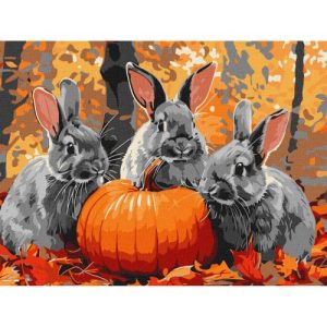 КАРТИНА ПО НОМЕРАХ "КРОЛЯЧІ ПРИГОДИ" 30Х40 СМ