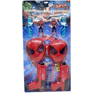 Набір героя (2 фігурки, 2 пари окулярів, 2 маски, пістолет з механічним принципом роботи, мʼякі патрони, орбізи)