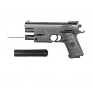 032B Пластиковий пістолет лазер+глушитель