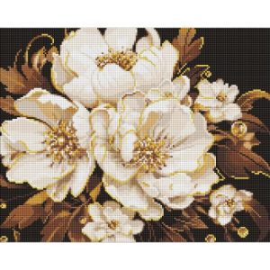 Алмазна мозаїка "Біла ніжність" 40х50 см