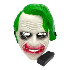 Сяюча маска Джокер СВІТИТЬСЯ (БІЛИМ)