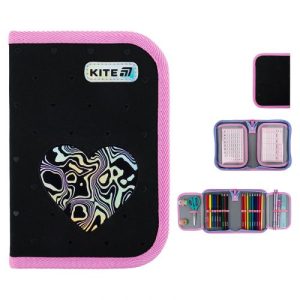 Пенал Kite 1 від., 2 відв., з наповненням 622H Love is