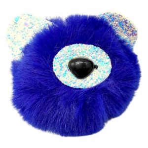 Брелок Ведмедик вушка з блисткіками (ТЕМНО-СИНІЙ)