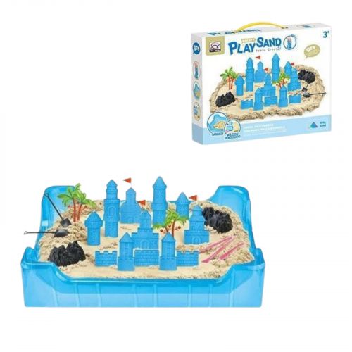 Кінетичний пісок 500г піску, пісочниця, інструменти, форми, в коробці