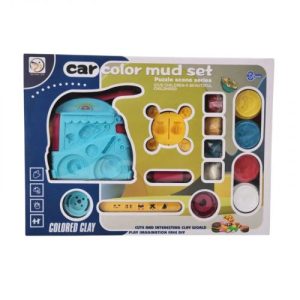 Тісто для ліплення 2 види, 4 кольори, екструдер, форми, наліпки, начиння, в коробці